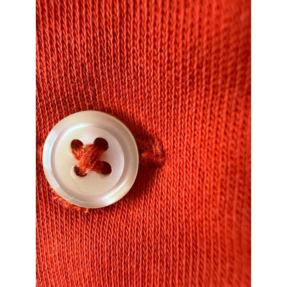 Polo Ralph Lauren Polo Shirt Mens L Orange Good Long Sleeve Pony Logo Classic